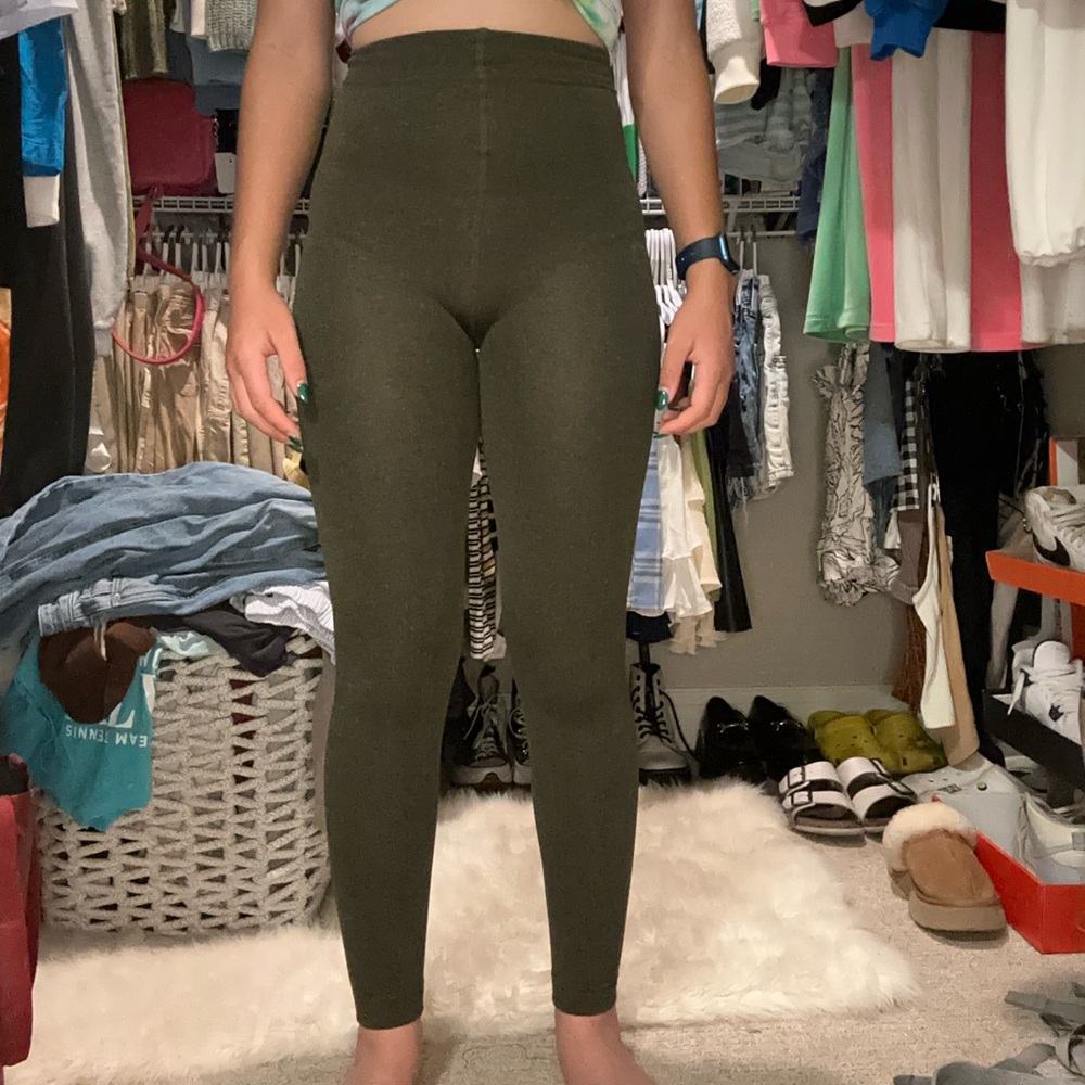 Timberland insulated fleece lined dark green leggings